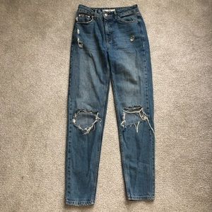 Top shop mom jeans ripped